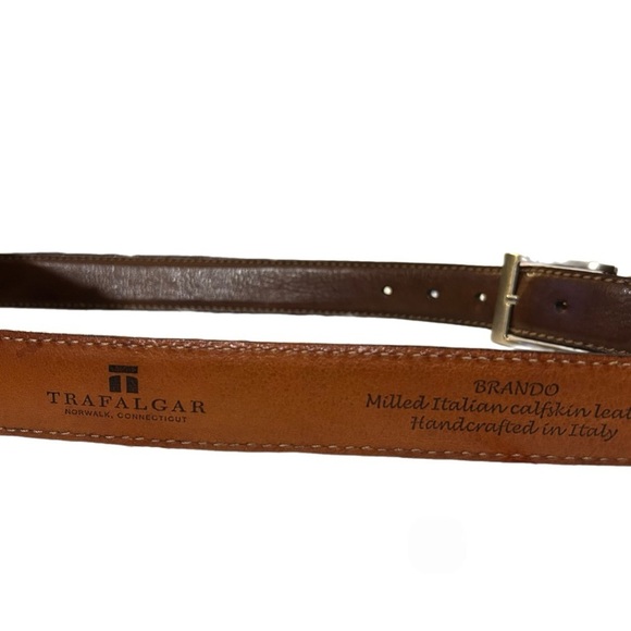 Trafalgar Cortina Leather Men’s Size 40 Brown Big & Tall Leather Belt - Picture 5 of 5